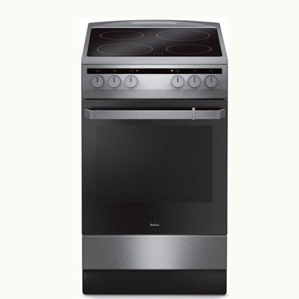 Κουζίνα AMICA 508CE2.30EH(XV) 65lt με Κεραμικές Εστίες Π50εκ. Inox