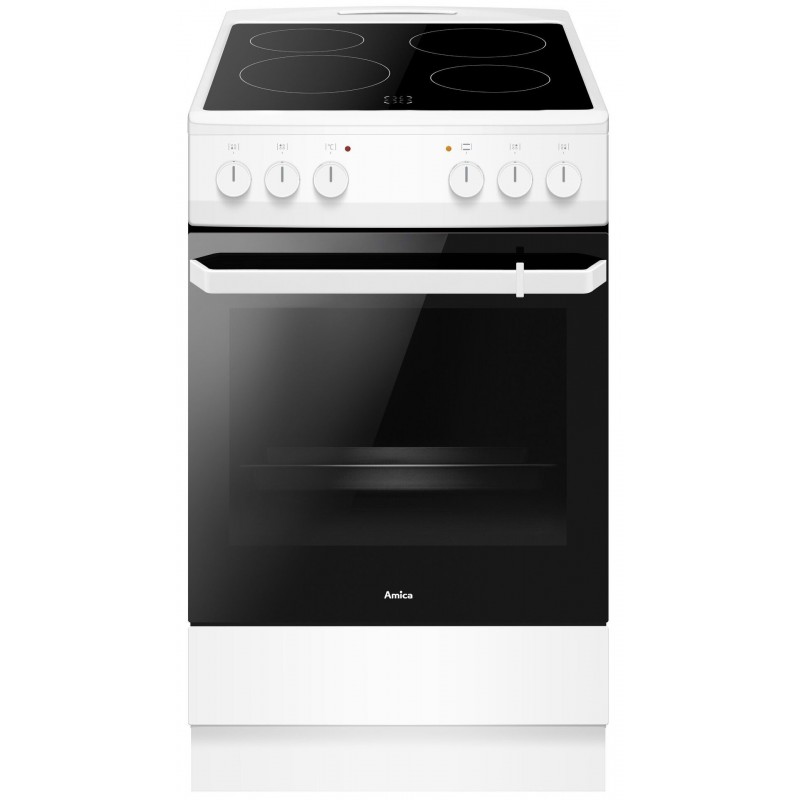 Κουζίνα Amica 508CE2.20EP W Κουζίνα 62lt με Κεραμικές Εστίες Π50εκ. Λευκή