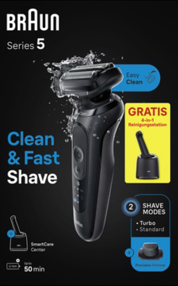 Ξυριστική Μηχανή Προσώπου Braun Series 5 52-N7200cc