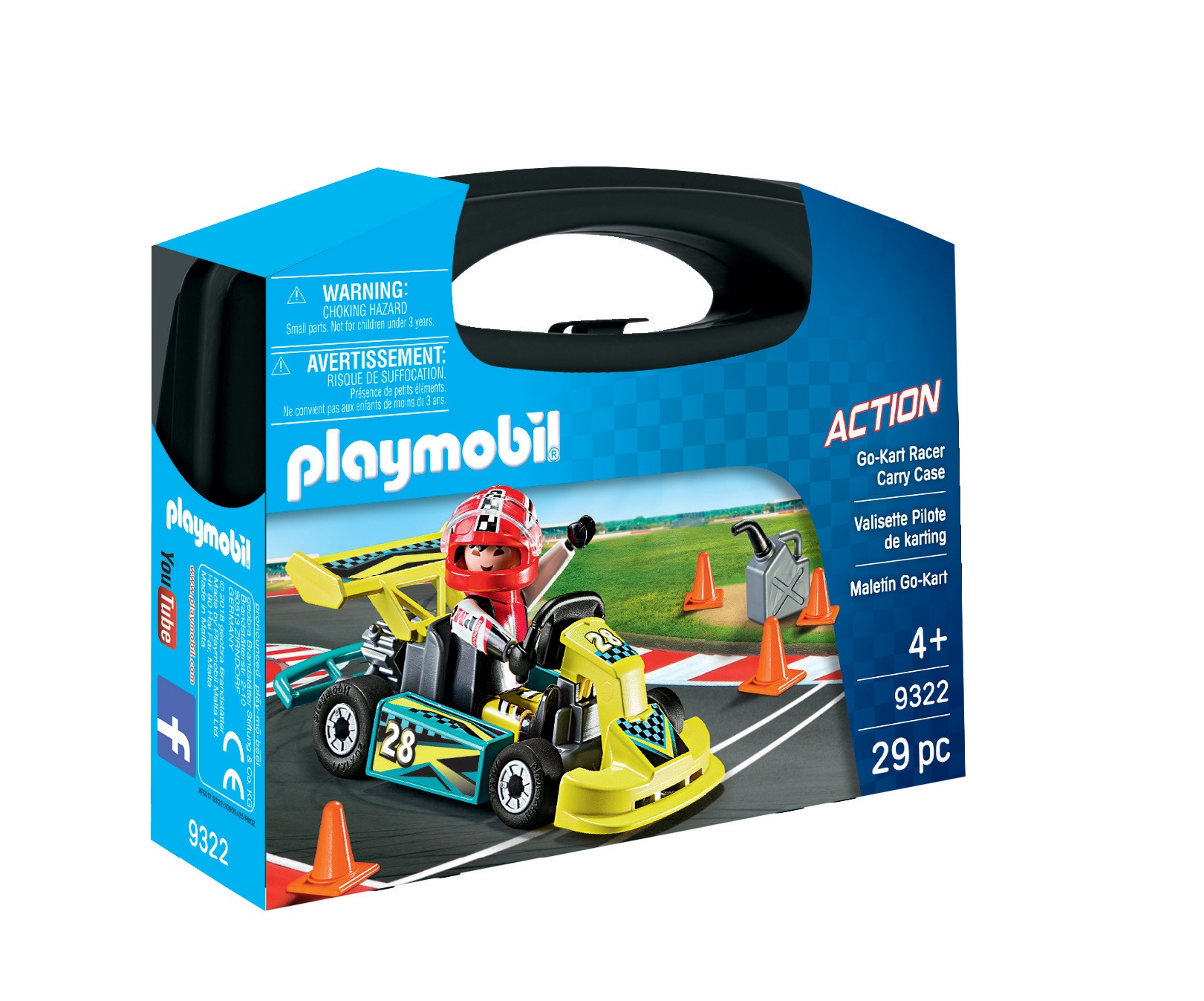 Playmobil Action 9322 Go Kart Racer Carry Case