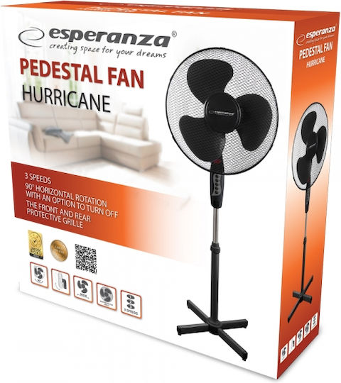 Ανεμιστήρας Δαπέδου Ορθοστάτης Esperanza EHF001KK 40cm 50W