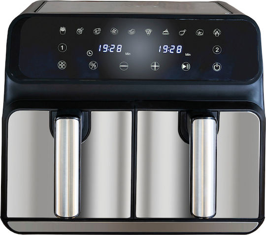 Unold Air Fryer με Διπλό Αποσπώμενο Κάδο 8lt Ασημί 58685