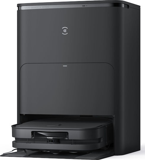 Ecovacs Σκούπα Ρομπότ για Σκούπισμα & Σφουγγάρισμα με Χαρτογράφηση και Wi-Fi Μαύρη