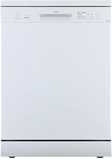 Πλυντήριο Πιάτων Ελεύθερο Crown DWC6004C W για 12 Σερβίτσια 59.8cm Λευκό Ε