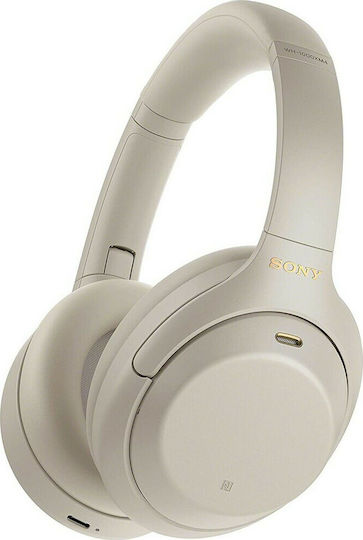 Sony Ασύρματα / Ενσύρματα Over Ear Ακουστικά με 30 ώρες Λειτουργίας Ασημί WH1000XM4S.CE7