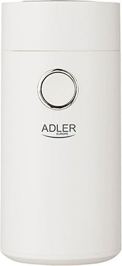 Adler AD 4446WS Ηλεκτρικός Μύλος Καφέ 150W με Χωρητικότητα 75gr Ασημί