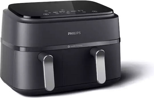 Philips Air Fryer με Διπλό Αποσπώμενο Κάδο 9lt Μαύρο NA351/00