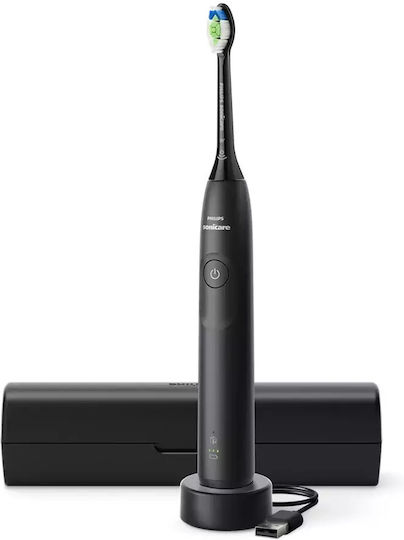 Philips Sonicare 5300 Ηλεκτρική Οδοντόβουρτσα με Χρονομετρητή και Θήκη Ταξιδίου Μαύρη