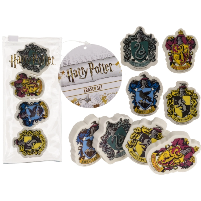 Γόμα Μολυβιού Harry Potter Σετ 4Τμχ