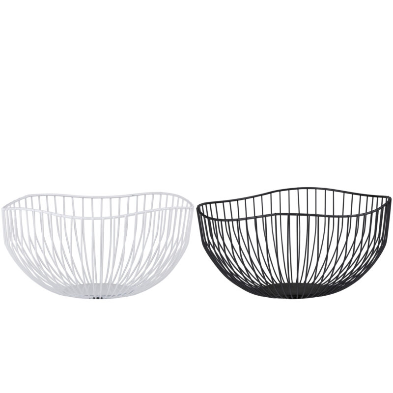 Καλάθι Φρούτων Μέταλλο Φ26x12.5cm Σε 2 Χρώματα ALPINA