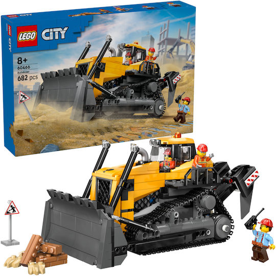 LEGO 60466 City Yellow Bulldozer with Front Loader