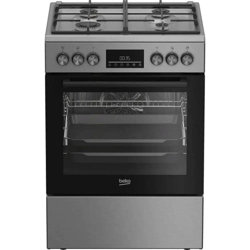 Beko FBM62330GXTN Κουζίνα 72lt με Εστίες Φυσικού Αερίου Π60εκ. Γκρι