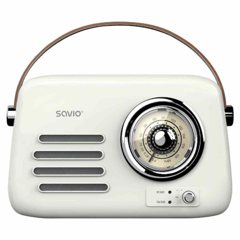 Savio RS-02 Φορητό Ραδιόφωνο με Bluetooth Λευκό