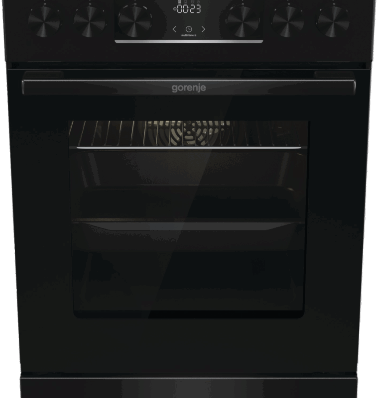 Κουζίνα Gorenje GEC5C40BG με Κεραμικές Εστίες 70lt με Υδρόλυση, Π50εκ, Α, Μαύρη