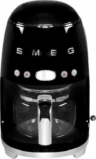 Smeg Προγραμματιζόμενη DCF02BLEU Καφετιέρα Φίλτρου 1050W Black