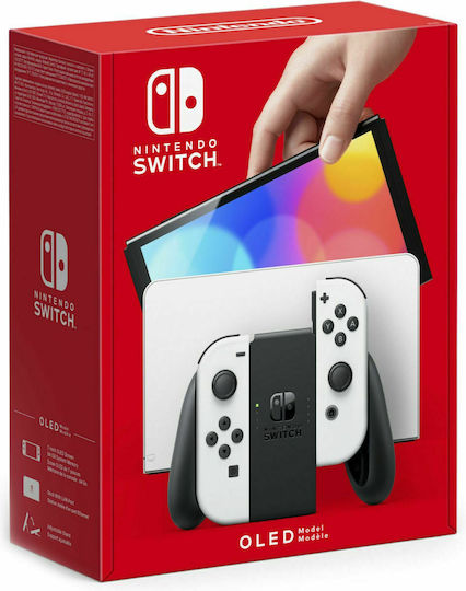 Nintendo Switch OLED φορητή κονσόλες παιχνιδιού 17,8 cm (7") 64 GB Οθόνη αφής Wi-Fi Λευκός (Άσπρος)