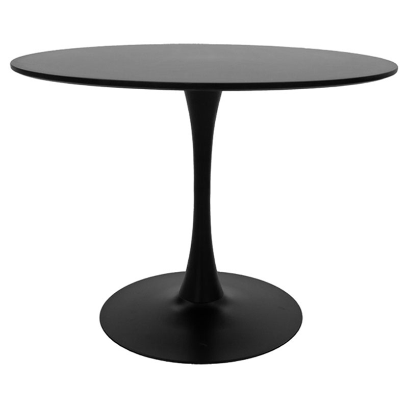 Tραπέζι Balou pakoworld mdf σε μαύρη απόχρωση Φ120x76εκ