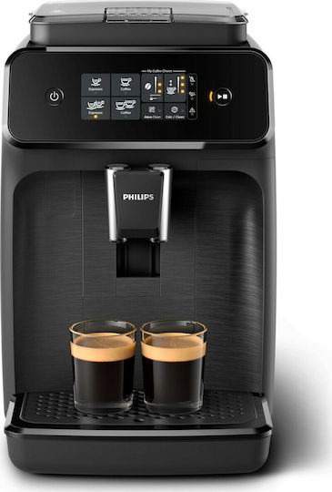 Philips Series 1200 Αυτόματη Μηχανή Espresso 1500W Πίεσης 15bar με Μύλο Άλεσης Μαύρη