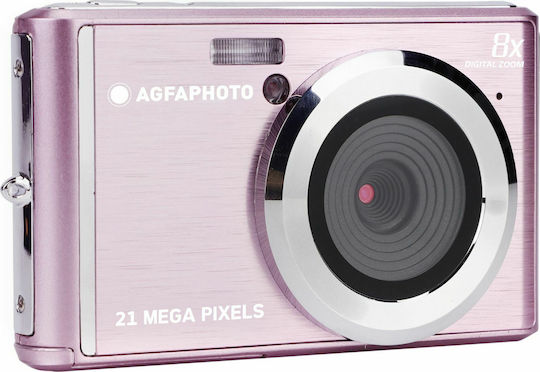AgfaPhoto DC5200 Compact Φωτογραφική Μηχανή 21MP 8x Ροζ