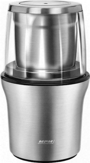 MPM MMK-06M Ηλεκτρικός Μύλος Καφέ 200W με Χωρητικότητα 70gr Ασημί