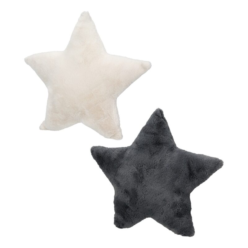 Cushion Star Textile Beige Grey 2 Assorted 45X13X43Cm 45X13X43Cm