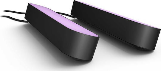 Philips Hue White And Color Ambiance Play Light Bar Double Pack Διακοσμητικό Φωτιστικό με Φωτισμό RGB Μπάρα LED Μαύρο 2τ