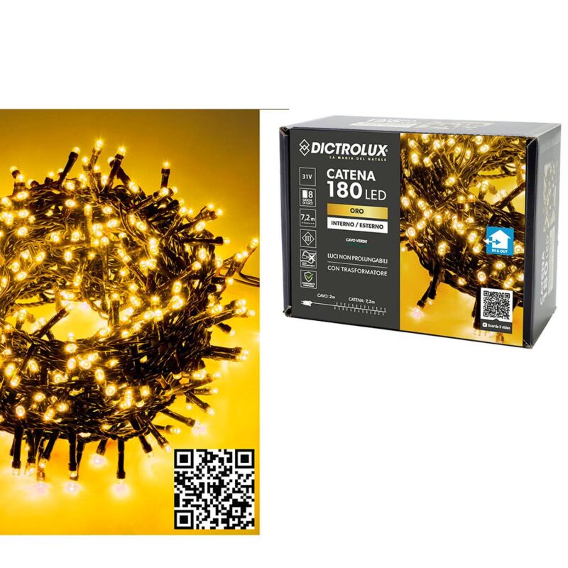 300 LED Εσωτ. & Εξωτ. Χώρου Με 8 Προγράμματα Και Μετασχηματιστή Πορτοκαλί Φως Πράσινο Καλώδιο Μη Επεκτεινόμενο IP44 31V