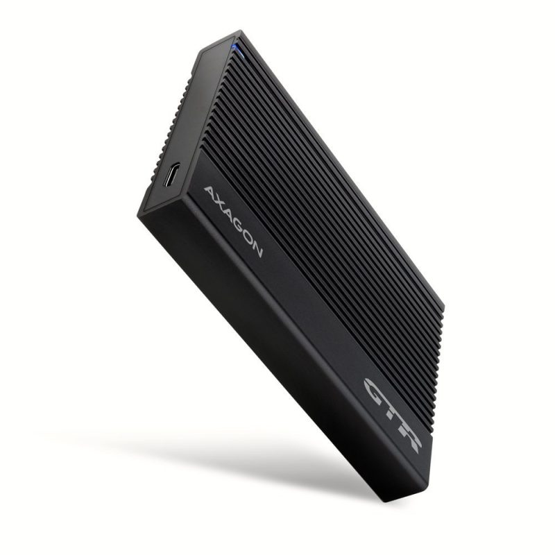 AXAGON EE25-GTR USB-C 3.2 GEN 2 - SATA 6G, 2.5" EXTERNAL RIBBED BOX BLACK