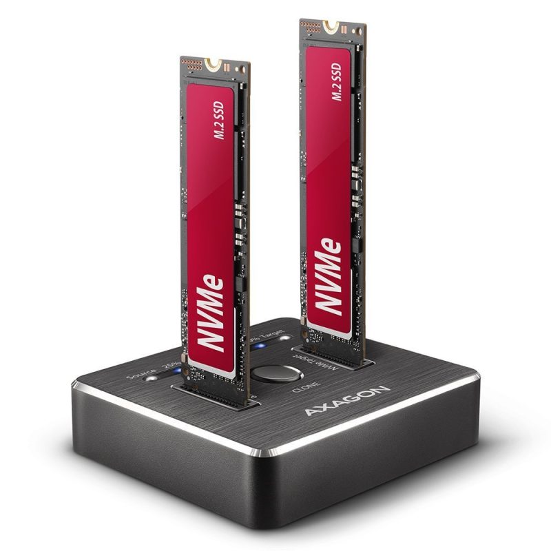 AXAGON ADSA-M2C USB-C 3.2 GEN2 - 2X NVME CLONE DUAL SDD DOCK STATION