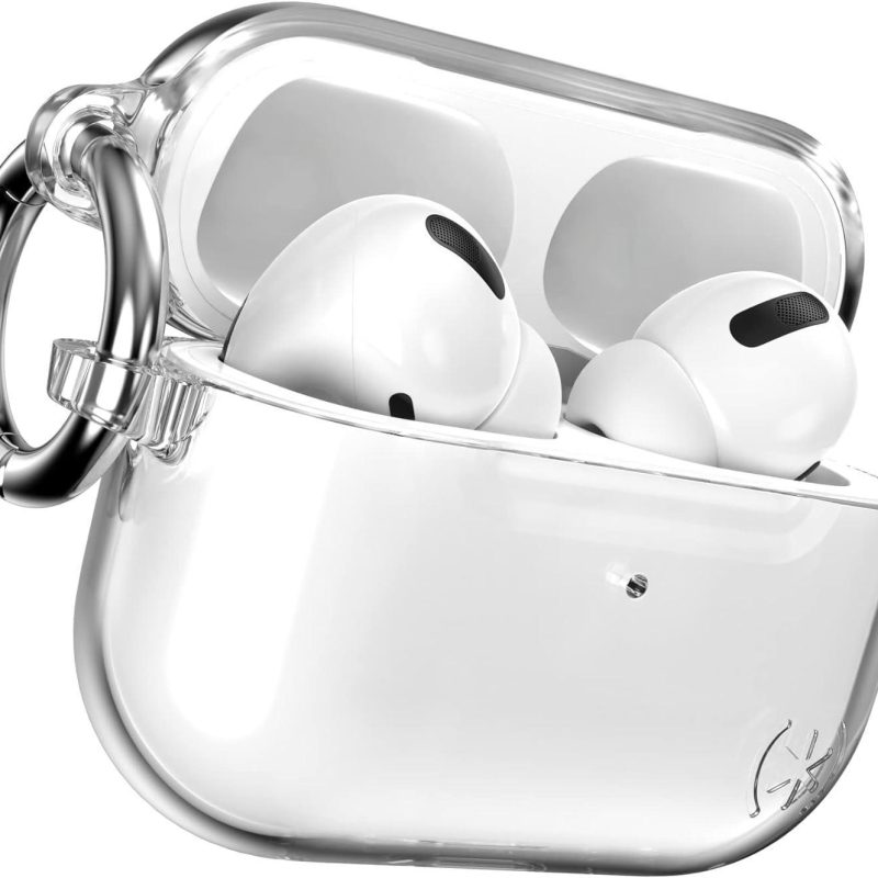 SPECK CASE (150229-3131) FOR AIRPODS PRO (1ST & 2ND GEN) PRESIDIO CLEAR (CLEAR/BRIGHT SILVER)
