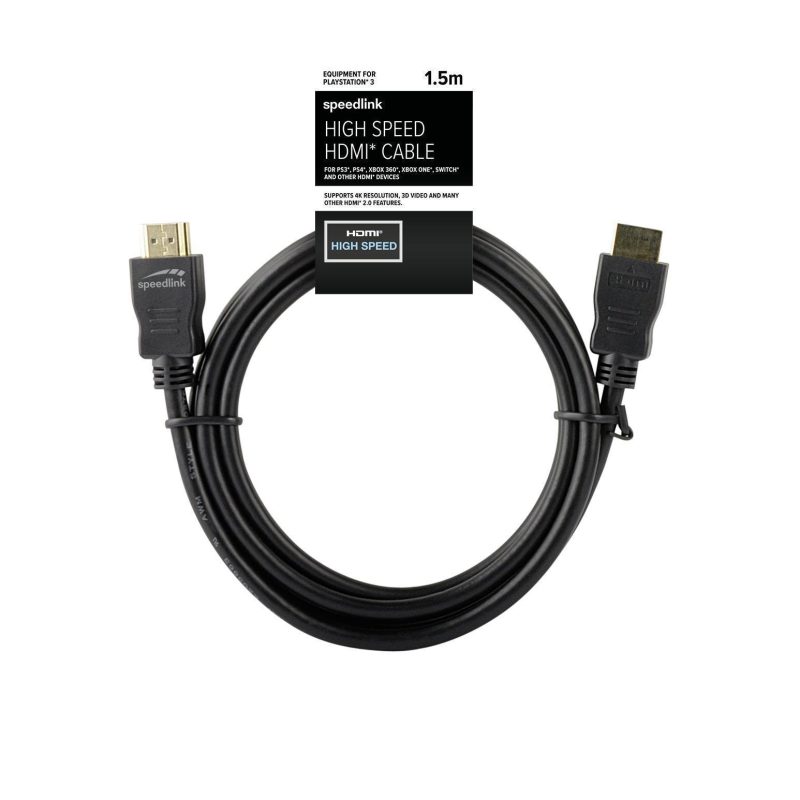 SPEEDLINK SL-4414-BK-150 , HIGH SPEED HDMI CABLE, 1.5 METERS (NO PACKAGING)