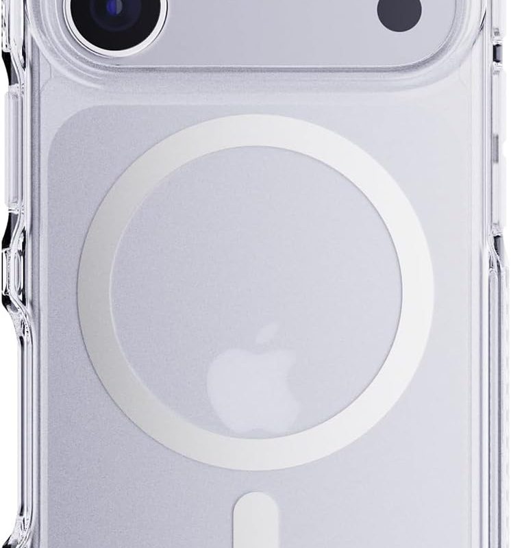 TECH21 IPHONE 17 PRO CASE (T21-11397) EVOCRYSTAL W/MAGSAFE CLEAR/METALIC SILVER