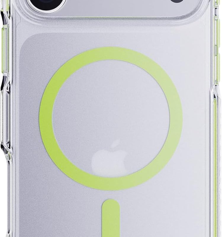 TECH21 IPHONE 17 PRO MAX CASE (T21-11429) EVOCRYSTAL W/MAGSAFE CLEAR/GLOW GREEN